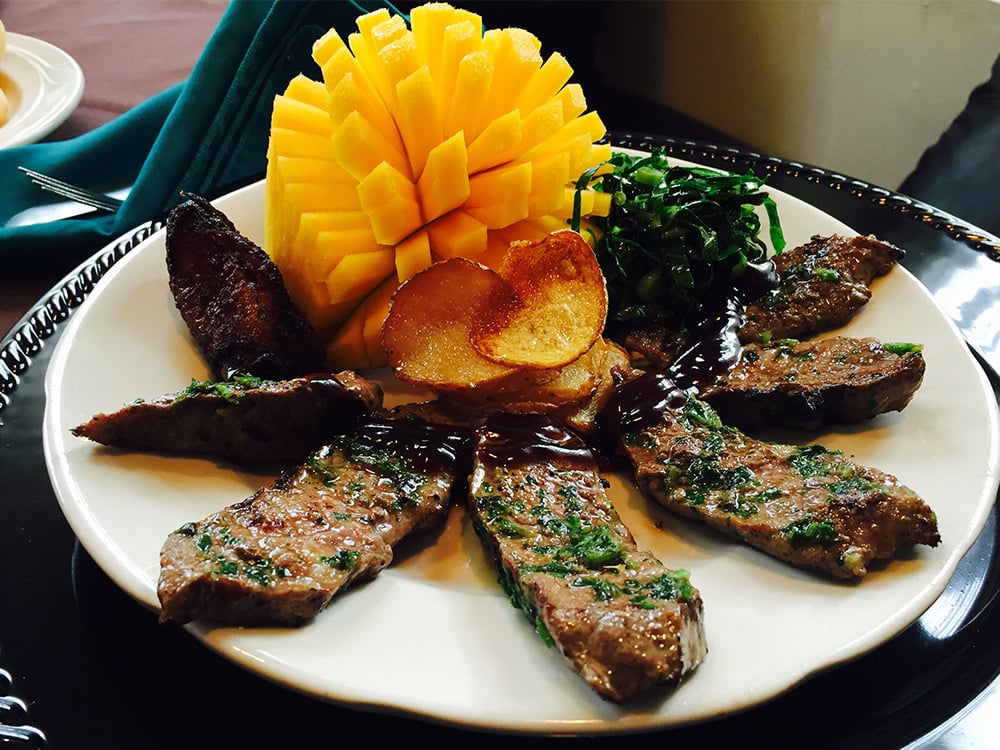 Steak with chimichurri sauce