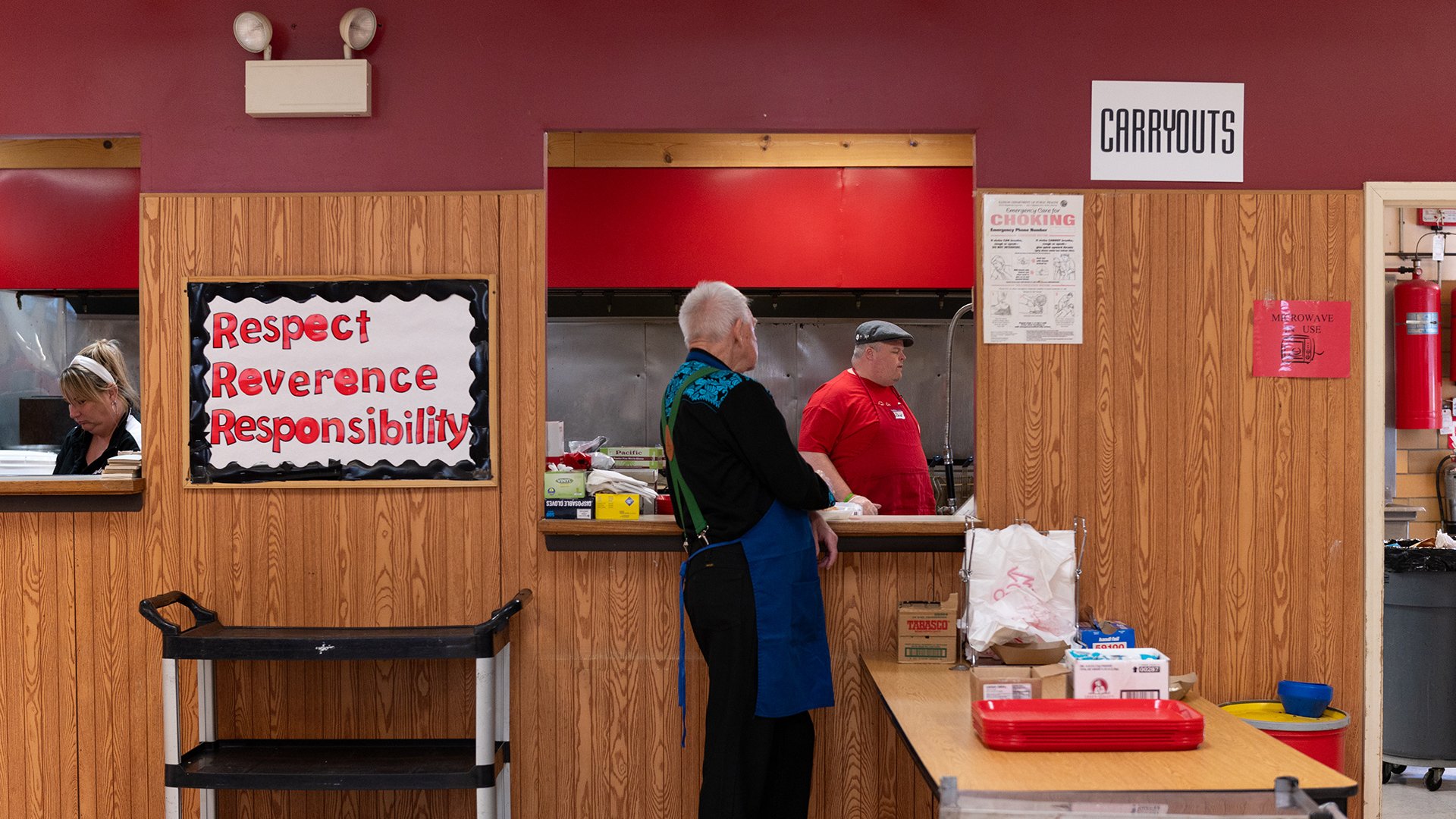 Richard standing at the ordering window