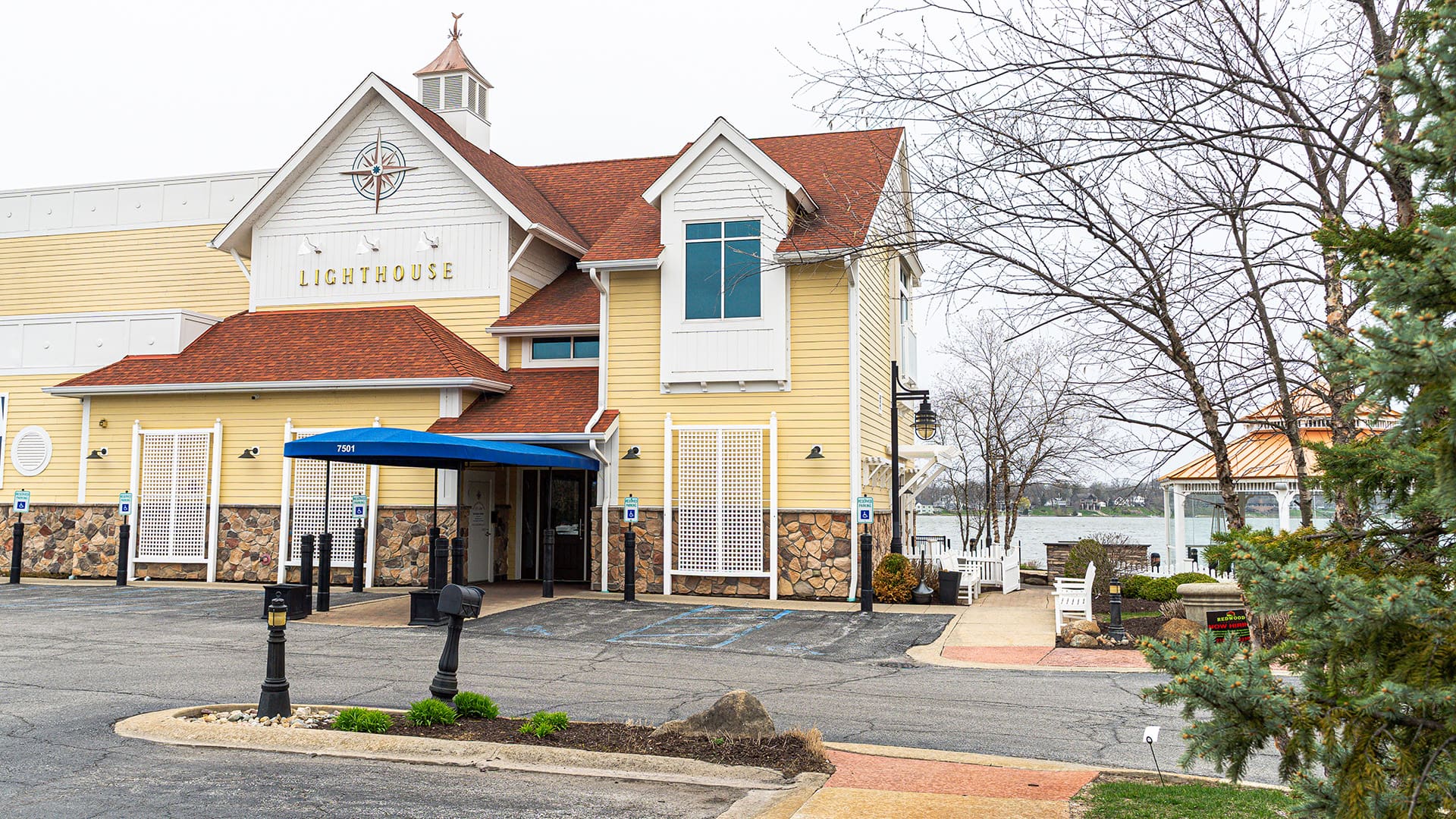 The exterior of the Lighthouse building