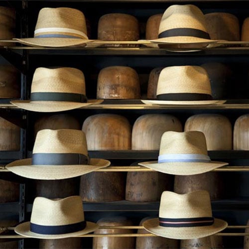 hats on rack