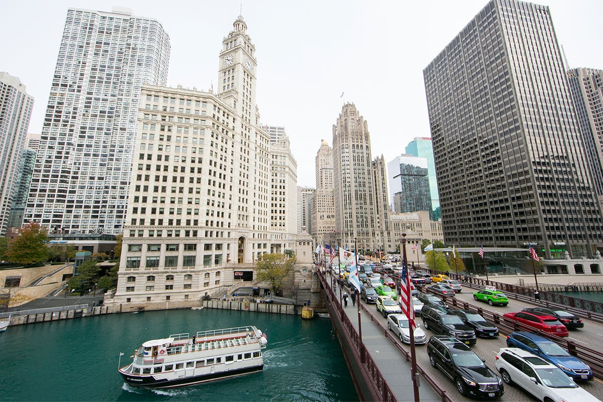 Michigan Avenue Bridge over Chicago River