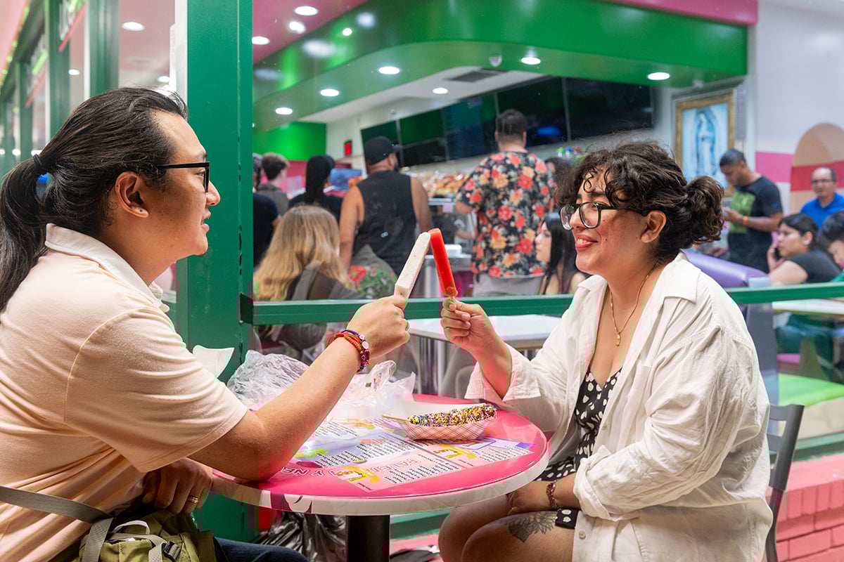 Carolina Gallo visited La Michoacana Premium with George Kim