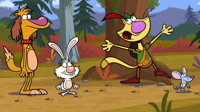Nature Cat tracking footprints