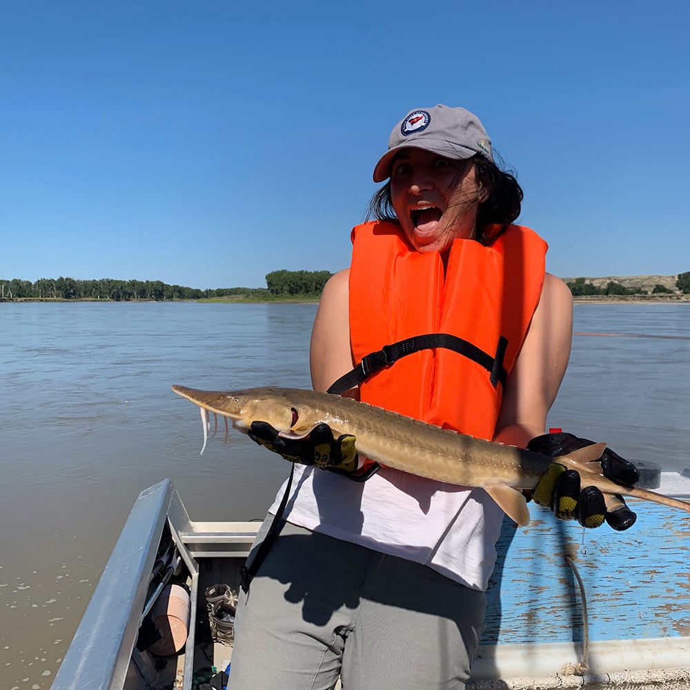 holding a fish