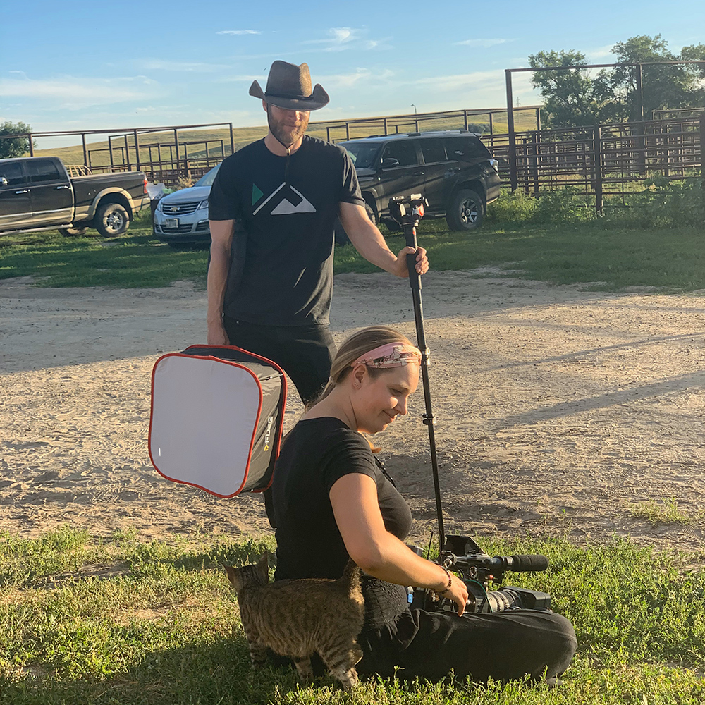 cat disrupting a shoot