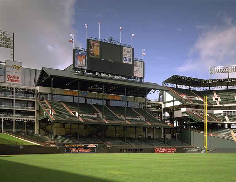 Texas Rangers Ballpark field and stands