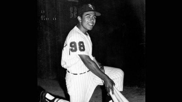 Edward Cervantez as a bat boy Edward Cervantez as a bat boy