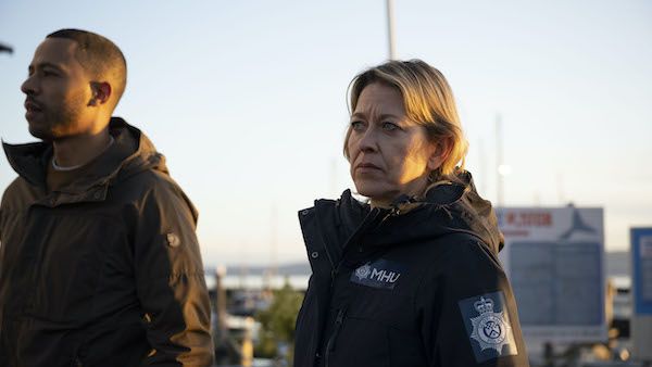 Annika is the head of a new Marine Homicide Unit in Glasgow. Photo: UKTV Annika and Tyrone in Annika