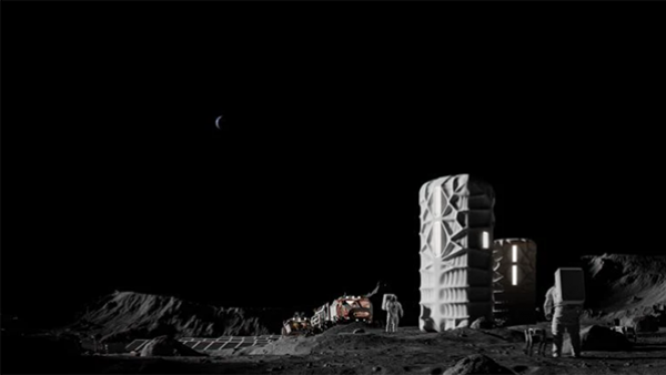 A rendering of the Rosenberg Moon Habitat (aka, Rosie). (Courtesy of SAGA Space Architects)
