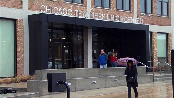 The facade of the Chicago Teachers Union Center