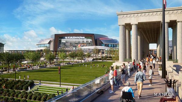 A rendering of a proposed Bears stadium