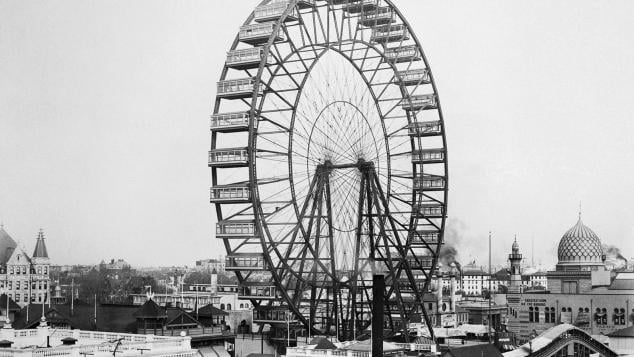 Ferris Wheel, built by George Washington Gale Ferris Jr. as the centerpiece of the Midway at the 1893 World's Columbian Exposition in Chicago