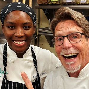 Javauneeka Jacobs and Rick Bayless