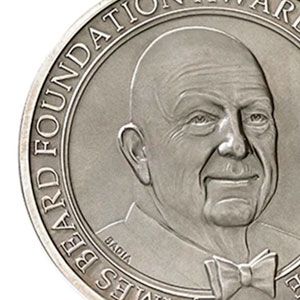 James Beard medal. James Beard medal.