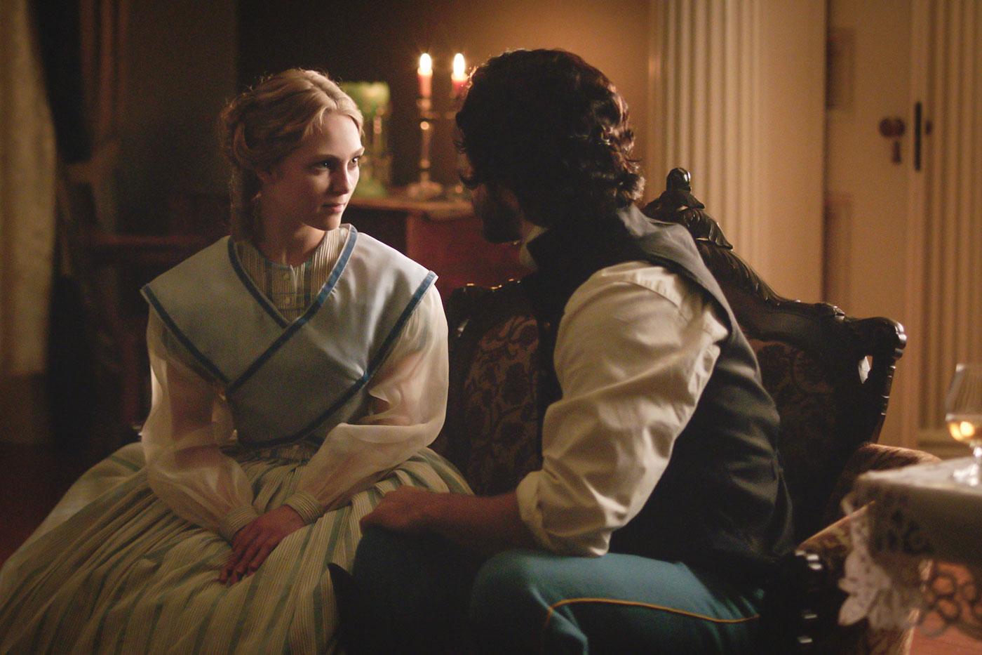 Alice is treading dangerous waters by flirting with a Union soldier. (PBS/Erik Heinila)