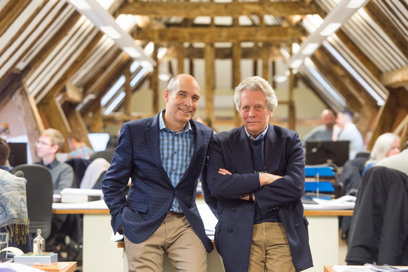 Host Geoffrey Baer and Driehaus Prize winner Robert Adam. (Tiddy Maitland-Titterton)
