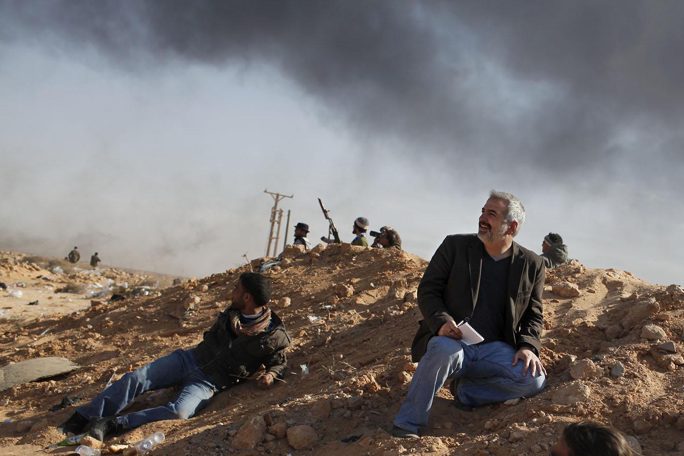 Journalist Anthony Shadid in the field.