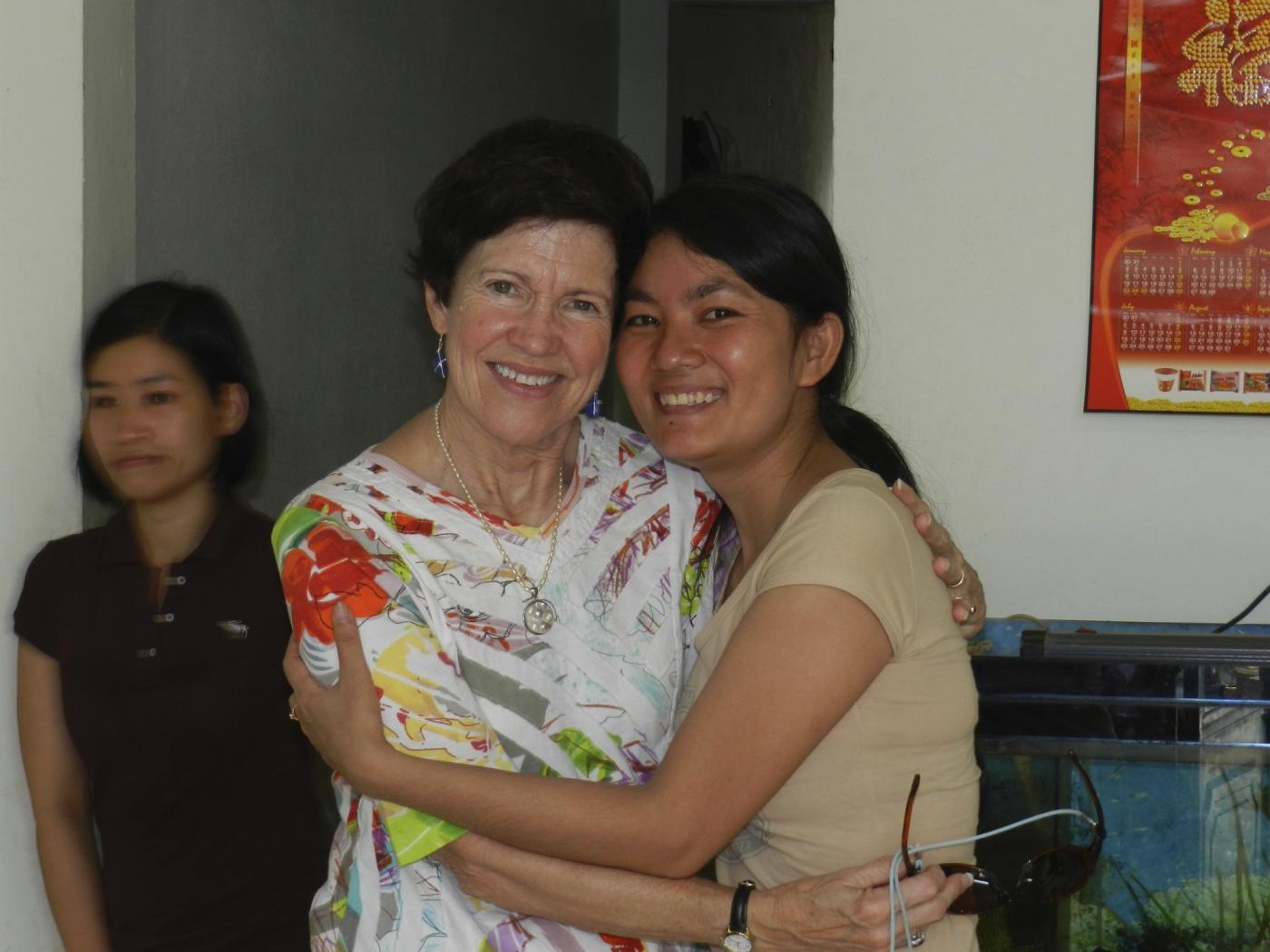 Lynne Seymour with Vy, Cam's daughter.