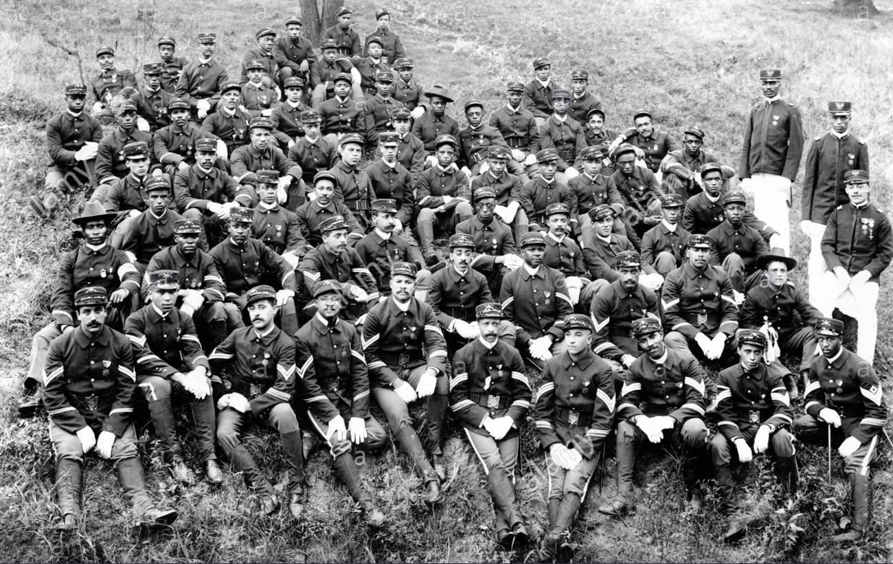 Company D, 8th Illinois Volunteer Regiment, circa 1899, which eventually became the 370th Infantry Regiment