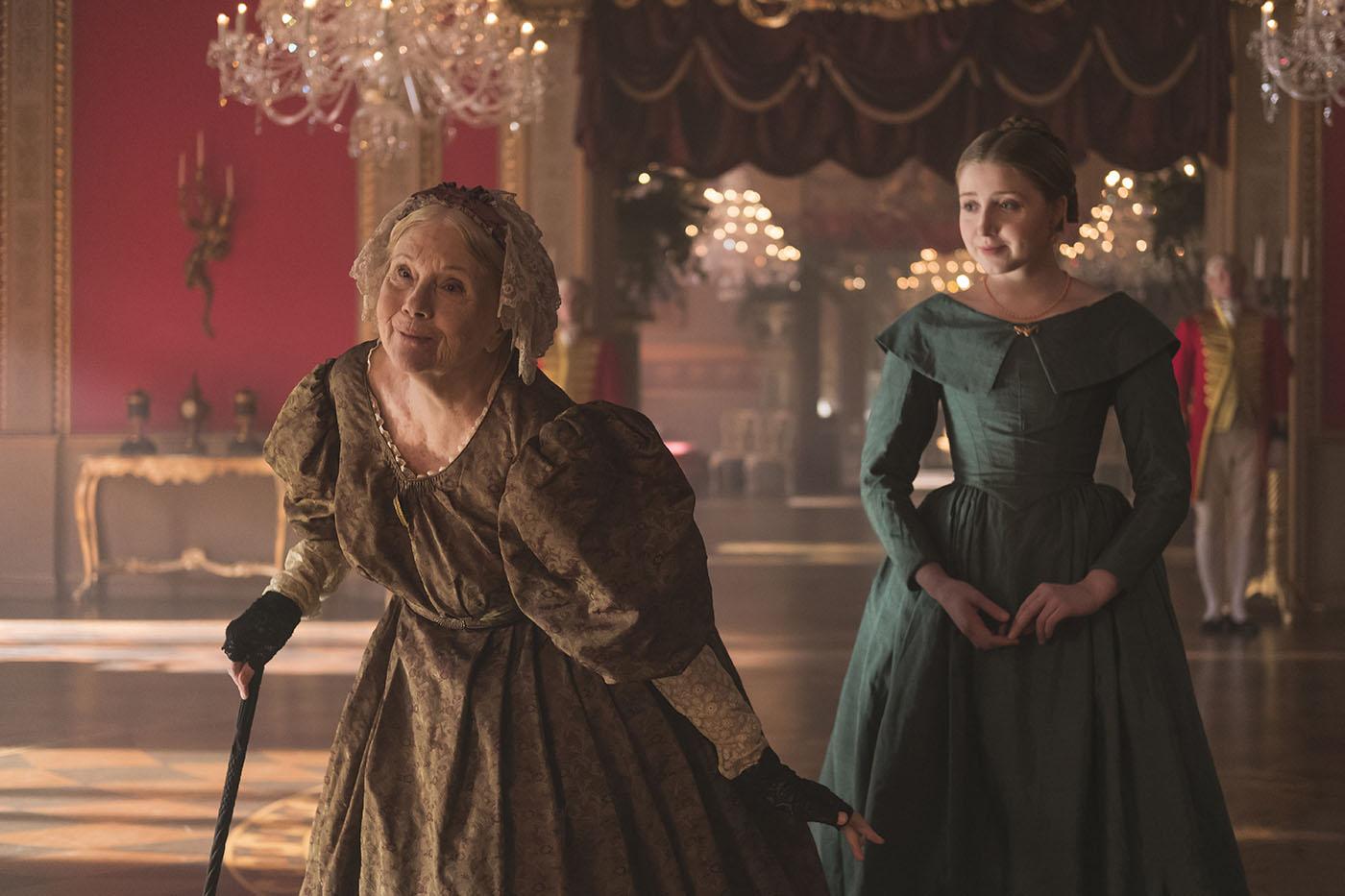 Queen Victoria's new mistress of the robe, the Duchess of Buccleuch, played by Dame Diana Rigg. Photo: Courtesy of ITV Studios