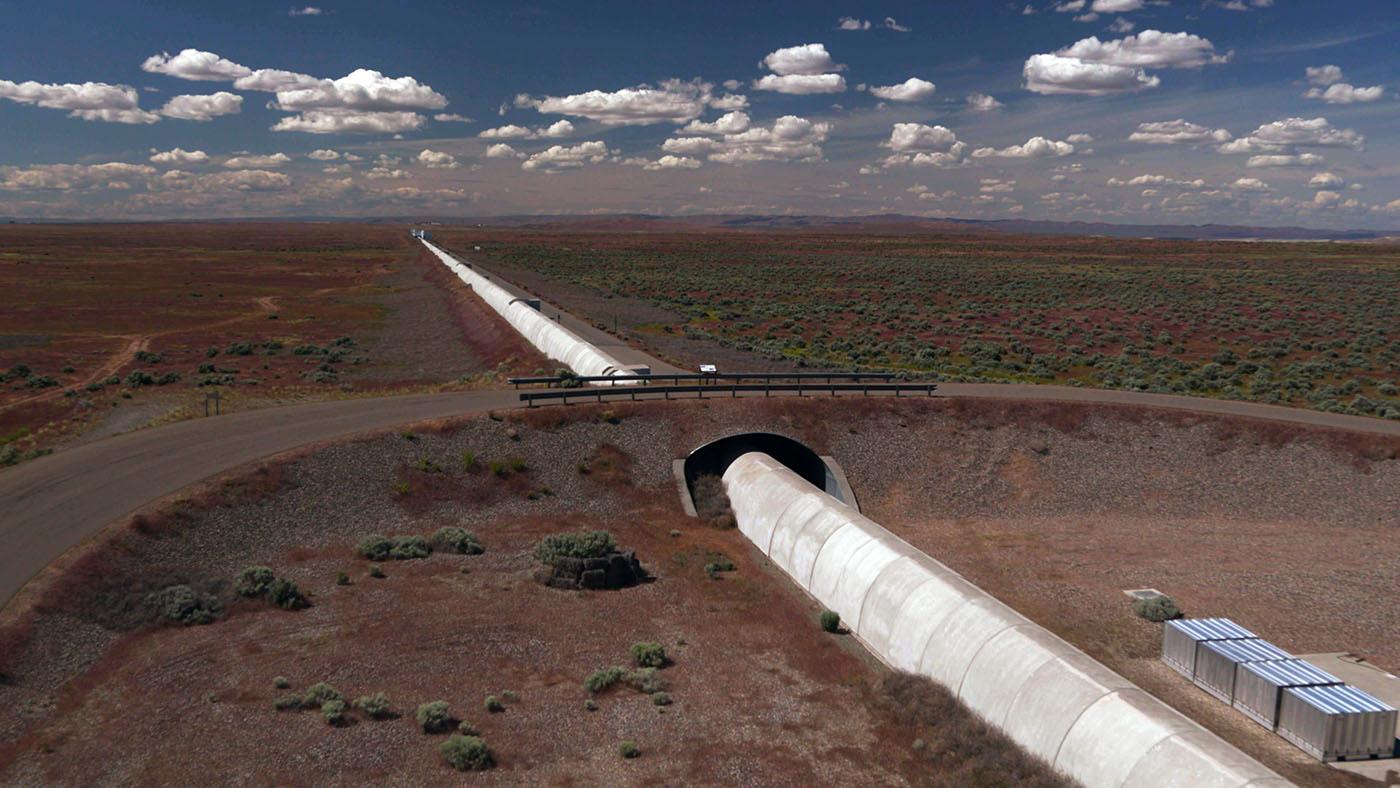 One arm of the LIGO detector in Hanford, Washington. Photo: Courtesy WGBH