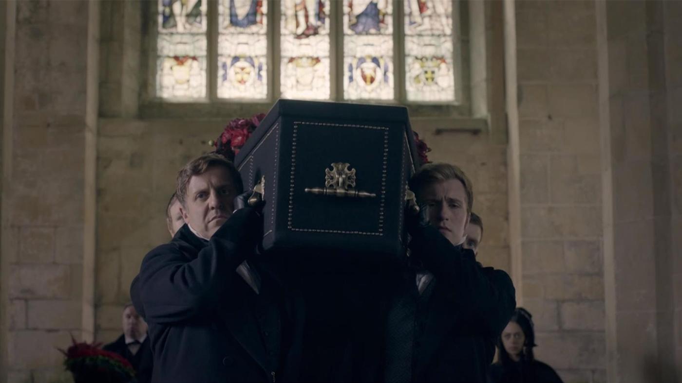 The funeral of Edward Drummond, Robert Peel's civil secretary, in Victoria. Image: ITV Studios