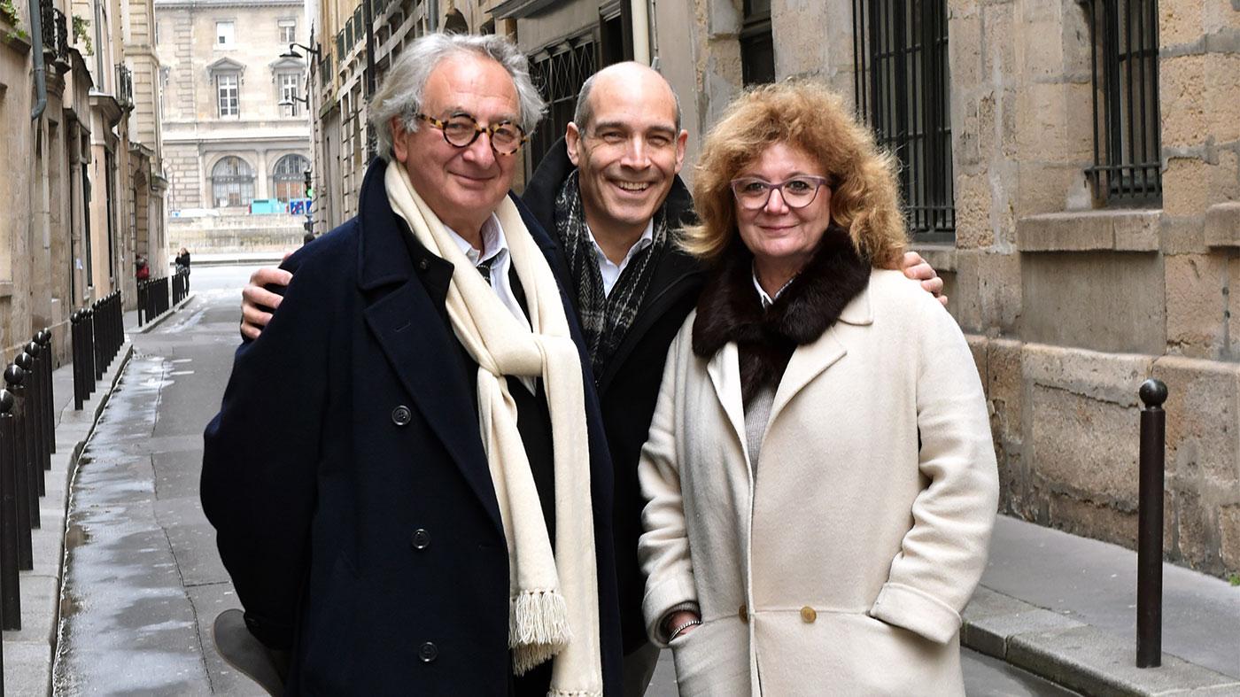 Architects Marc and Nada Breitman with Geoffrey Baer. Photo: Frédéric Achdou