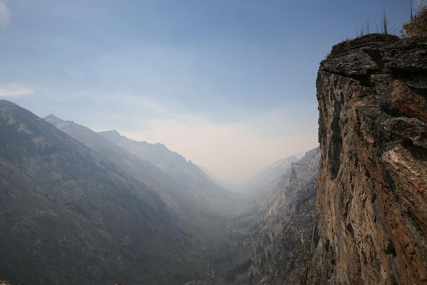 Jump location for wingsuiter Jeff Shapiro at Bitterroot National Forest in Montana. Photo: BBC/Stuart Dunn