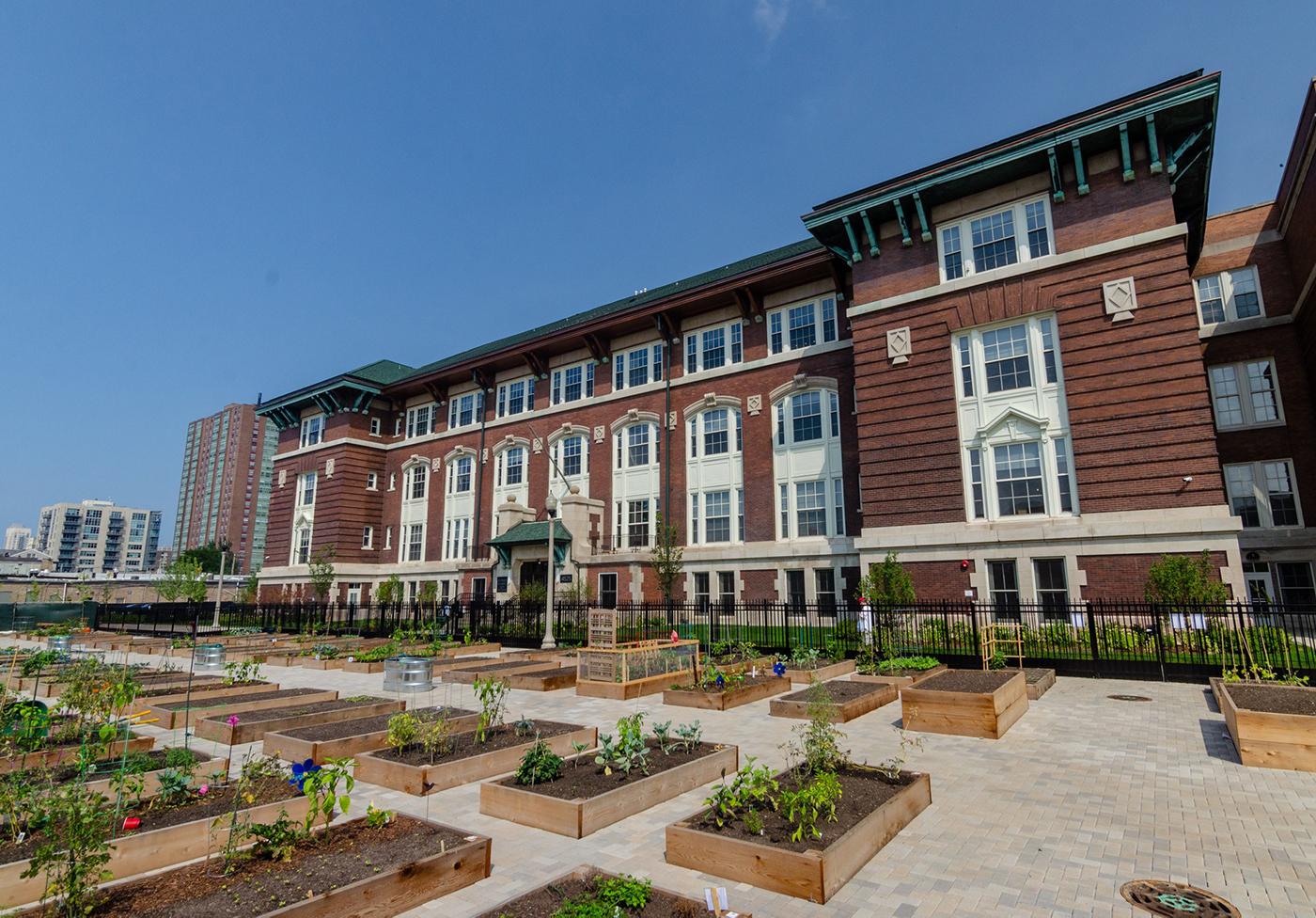 Stewart Lofts, formerly Graeme Stewart Elementary, in Chicago. Photo: Eric Allix Rogers