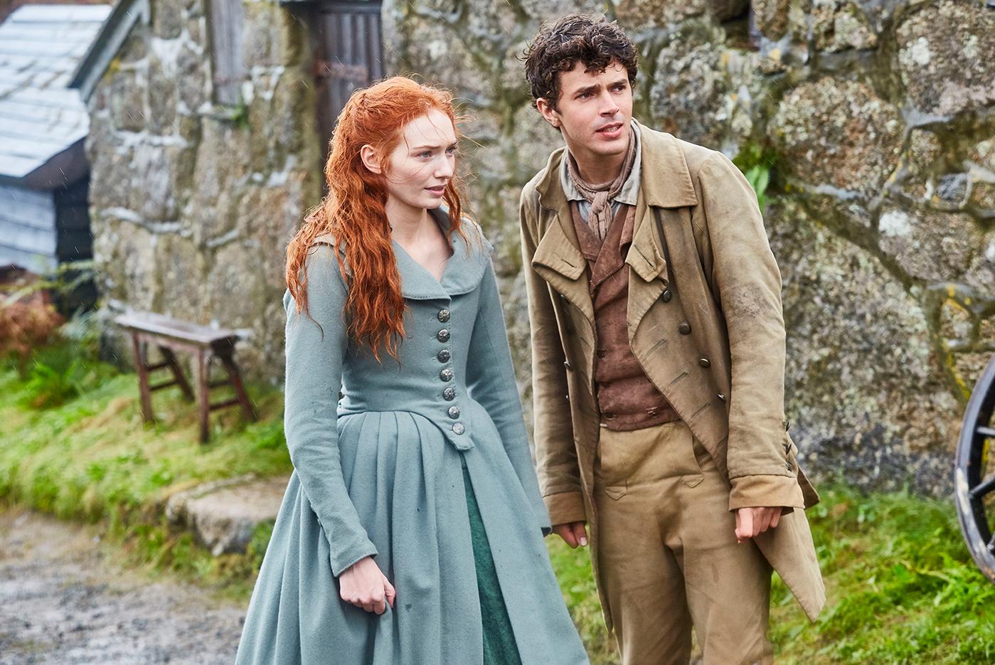 Harry Richardson as Drake and Eleanor Tomlinson as Demelza. Photo: Mammoth Screen for BBC and MASTERPIECE
