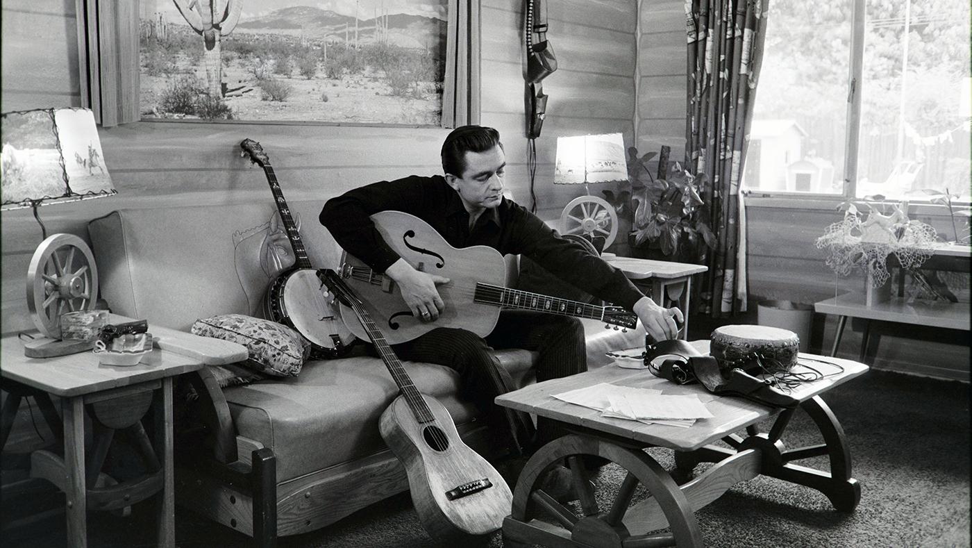 Johnny Cash at his home in California, 1960. Photo: Sony Music Archives
