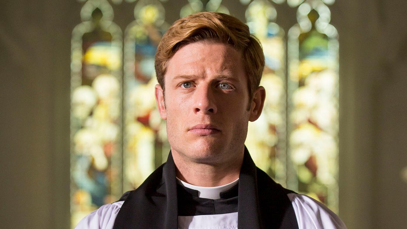 James Norton as Sidney Chambers in Grantchester. Photo: Colin Hutton and Kudos/ITV for MASTERPIECE