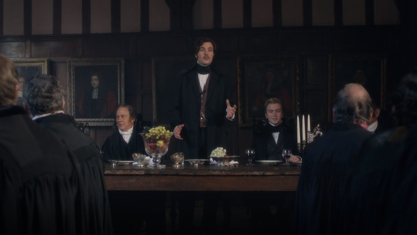 Prince Albert makes a speech at Cambridge