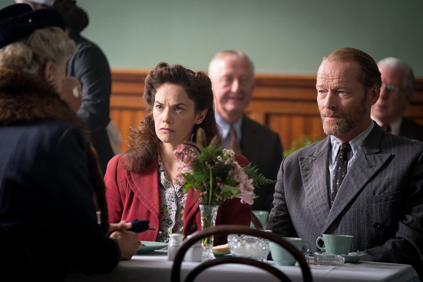 Alison and Alec Wilson at lunch with Alison's mother. Photo: WP Films Ltd., Steffan Hill