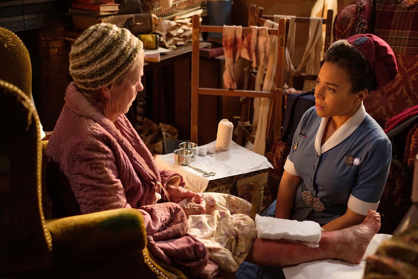 Lucille with Ms. Millgrove in Call the Midwife. Photo: BBC/Neal Street Productions