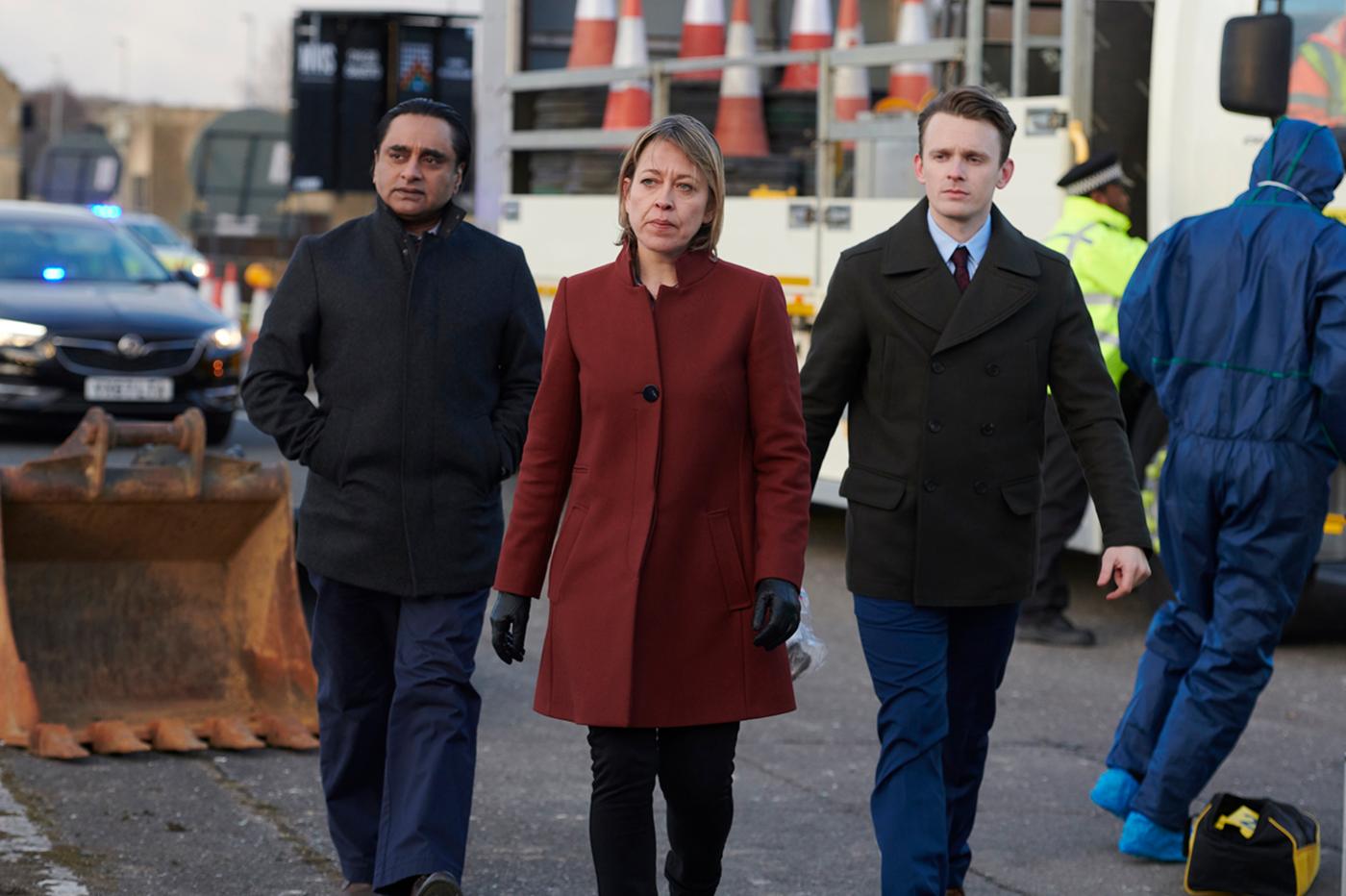 Sanjeev Bhaskar as DI Sunny Khan and Nicola Walker as DCI Cassie Stuart in Unforgotten. Photo: Mainstreet Pictures for ITV and MASTERPIECE