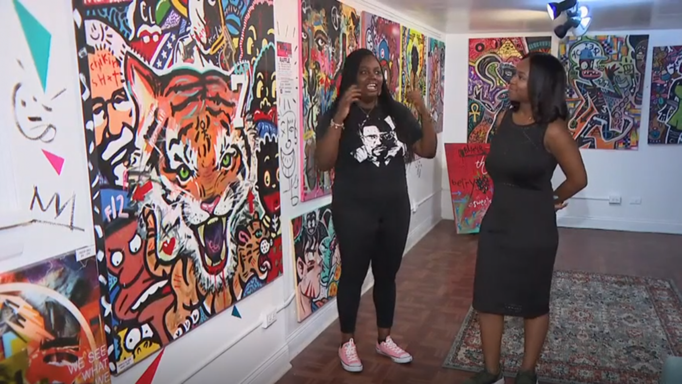 Angel Idowu with Danielle Mullen of Semicolon Bookstore