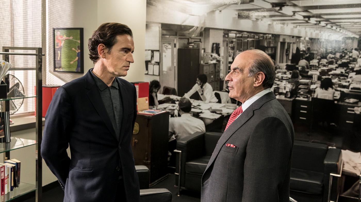 Duncan Allen (Ben Chaplin) and George Emmerson (David Suchet). Photo: Lookout Point / Colin Hutton