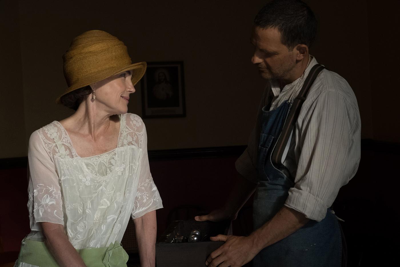 Elizabeth McGovern and Géza Röhrig in The Chaperone. Photo: Barry Wetcher/PBS Distribution