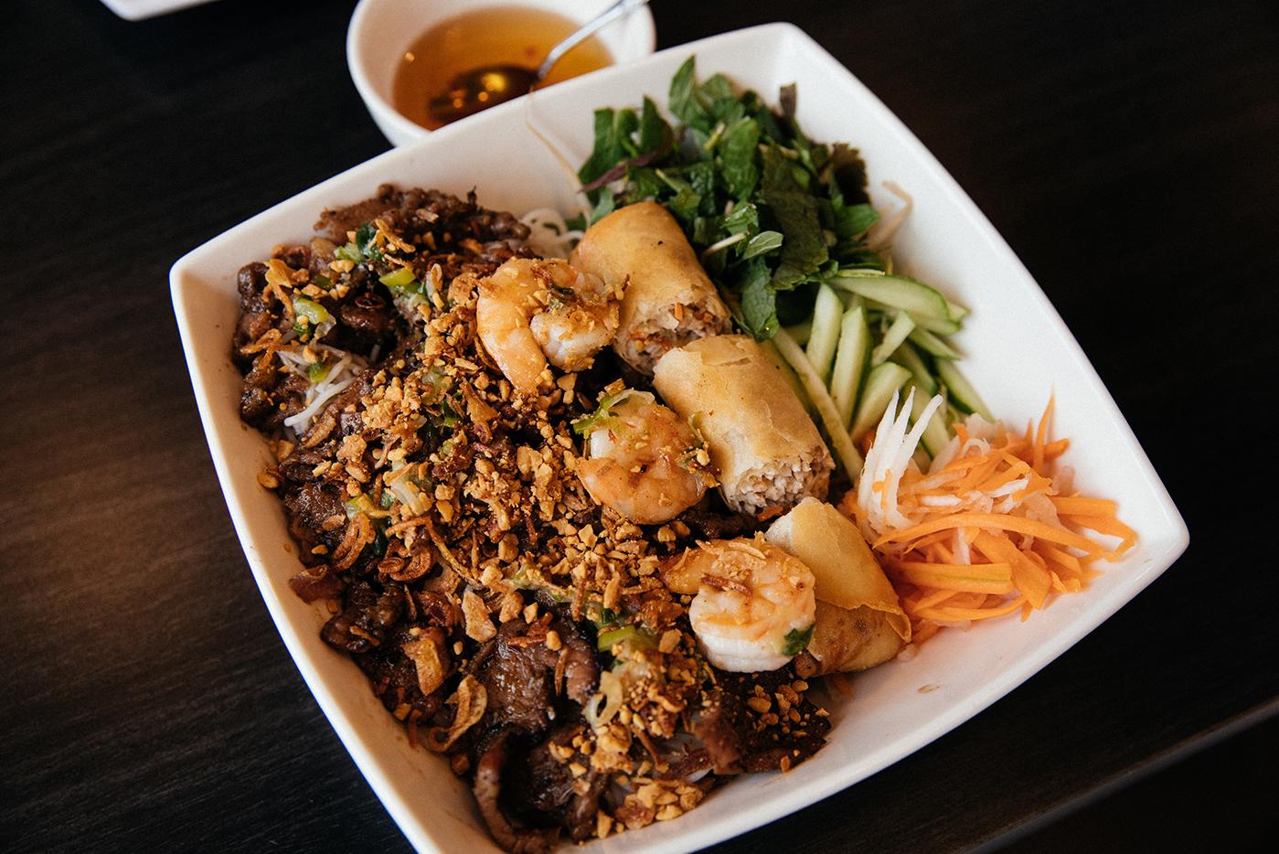 Bún thịt nướng at Chicago's LC Pho n Grill. Photo: Sandy Noto for WTTW