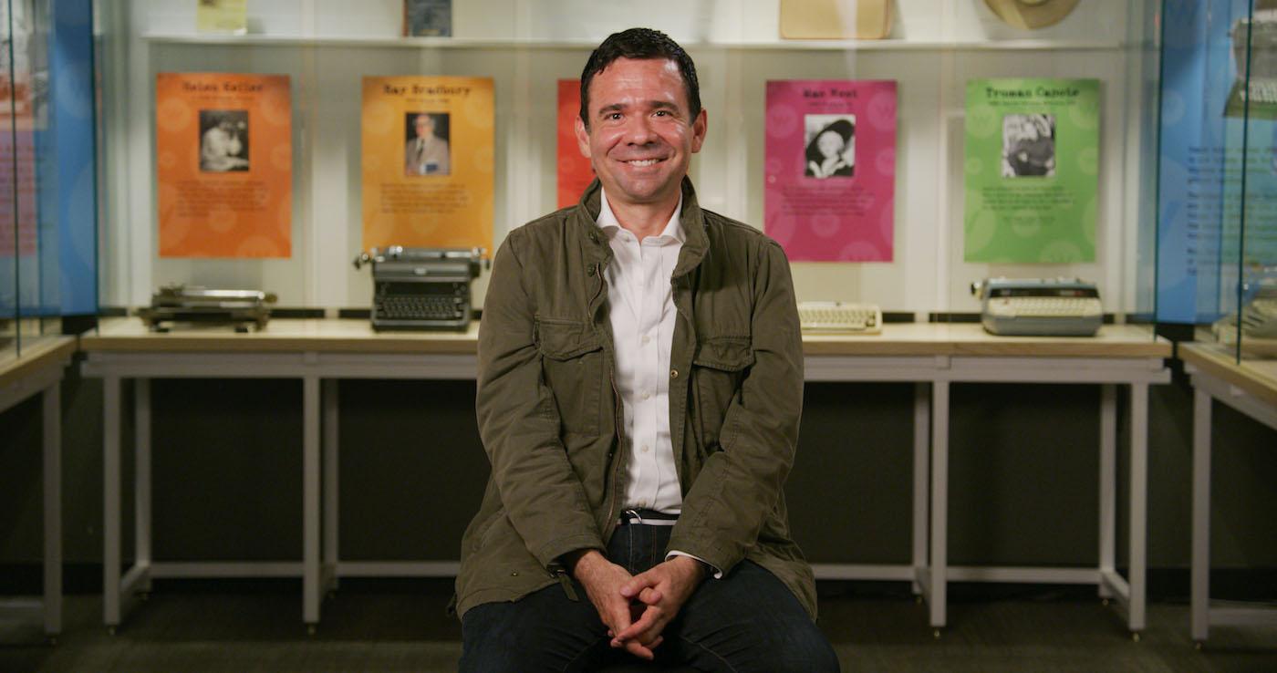 Juan Martinez in the American Writers Museum's exhibit 'My America.' Image: American Writers Museum