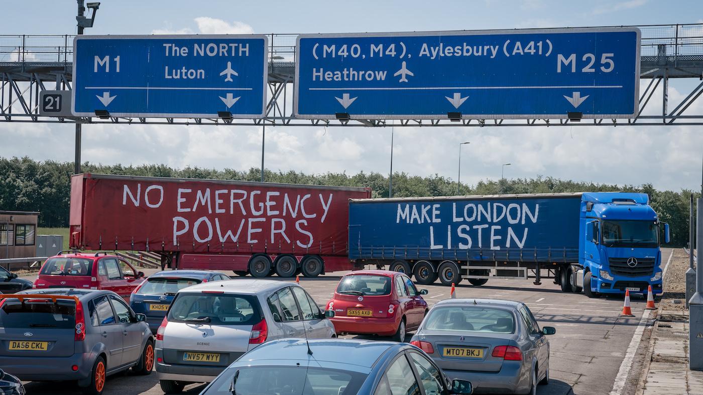 A blockade in 'COBRA.' Photo: Sky UK Limited