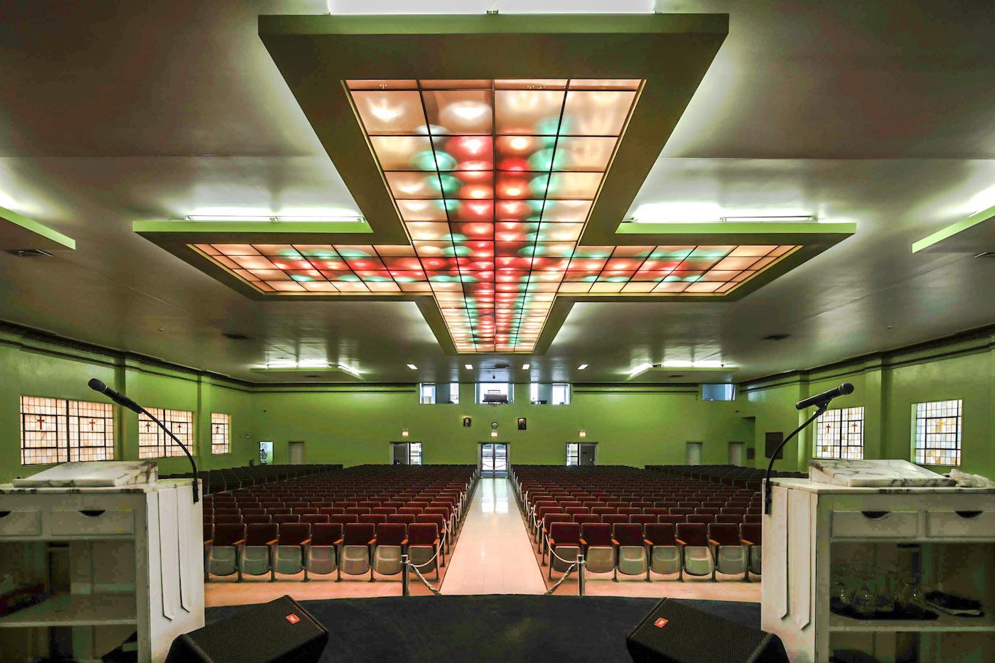 The interior of First Church of Deliverance. Photo: Lee Bey