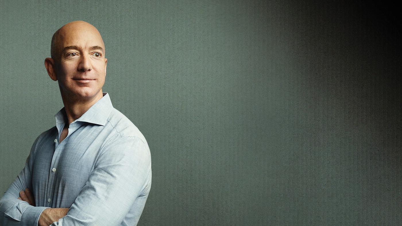 Jeff Bezos. Photo: Wesley Mann/AUGUST Image, LLC.; Background image: iStock.com