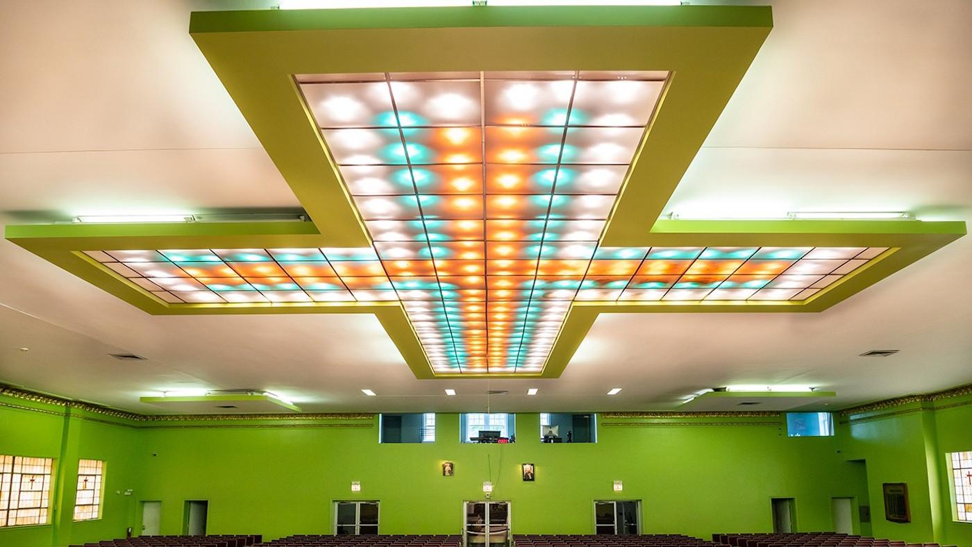 The interior of the First Church of Deliverance. Photo: Anna Munzesheimer