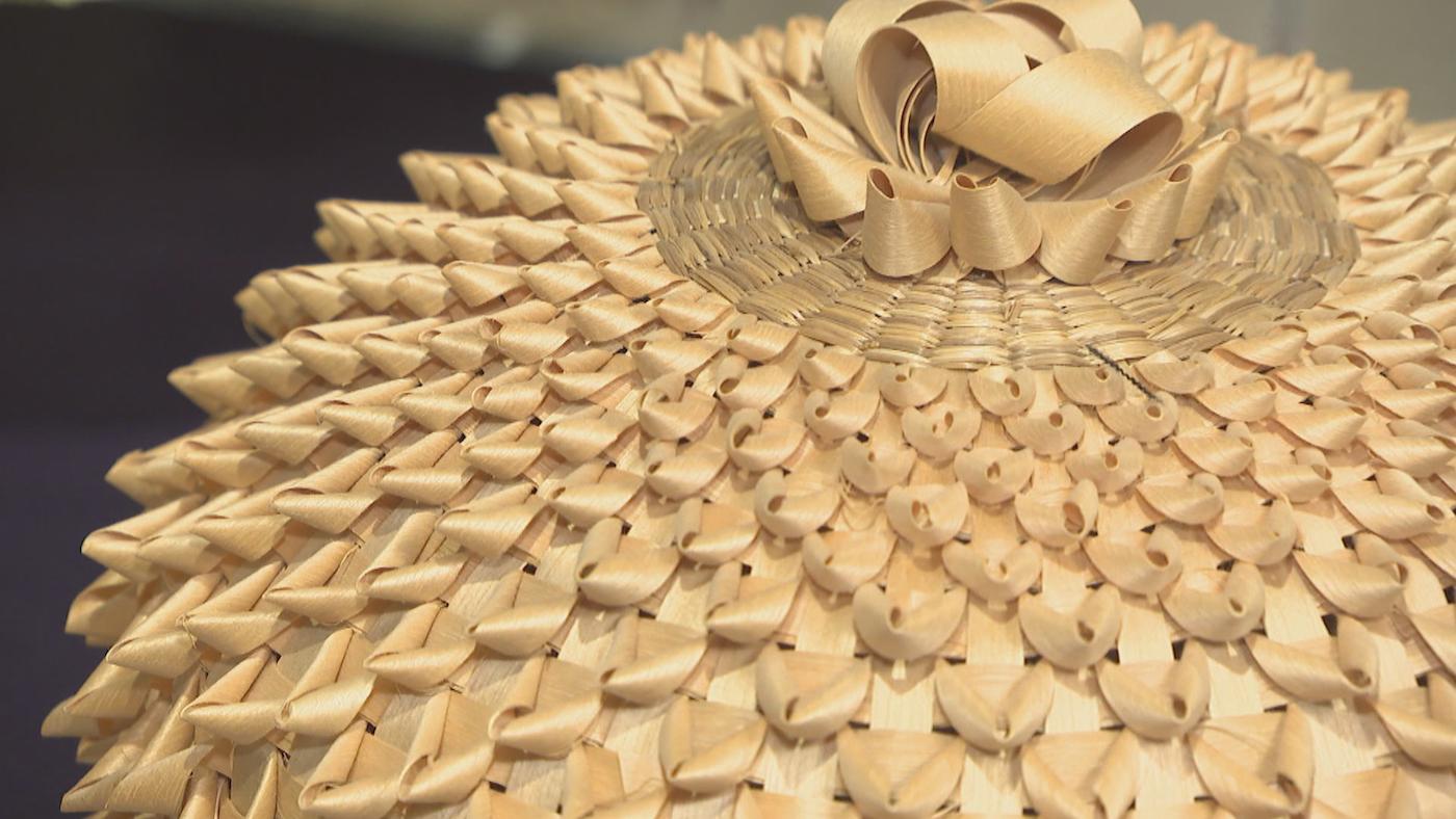 Woven Art at the Mitchell Museum of the American Indian in a 2018 exhibit