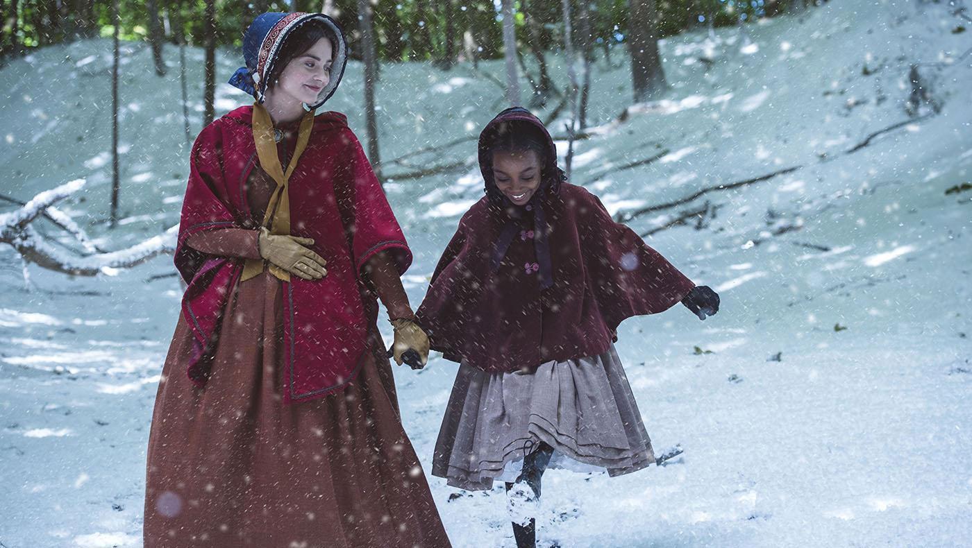 Victoria with Sarah in the snow in 'Victoria.' Photo: ITV Studios