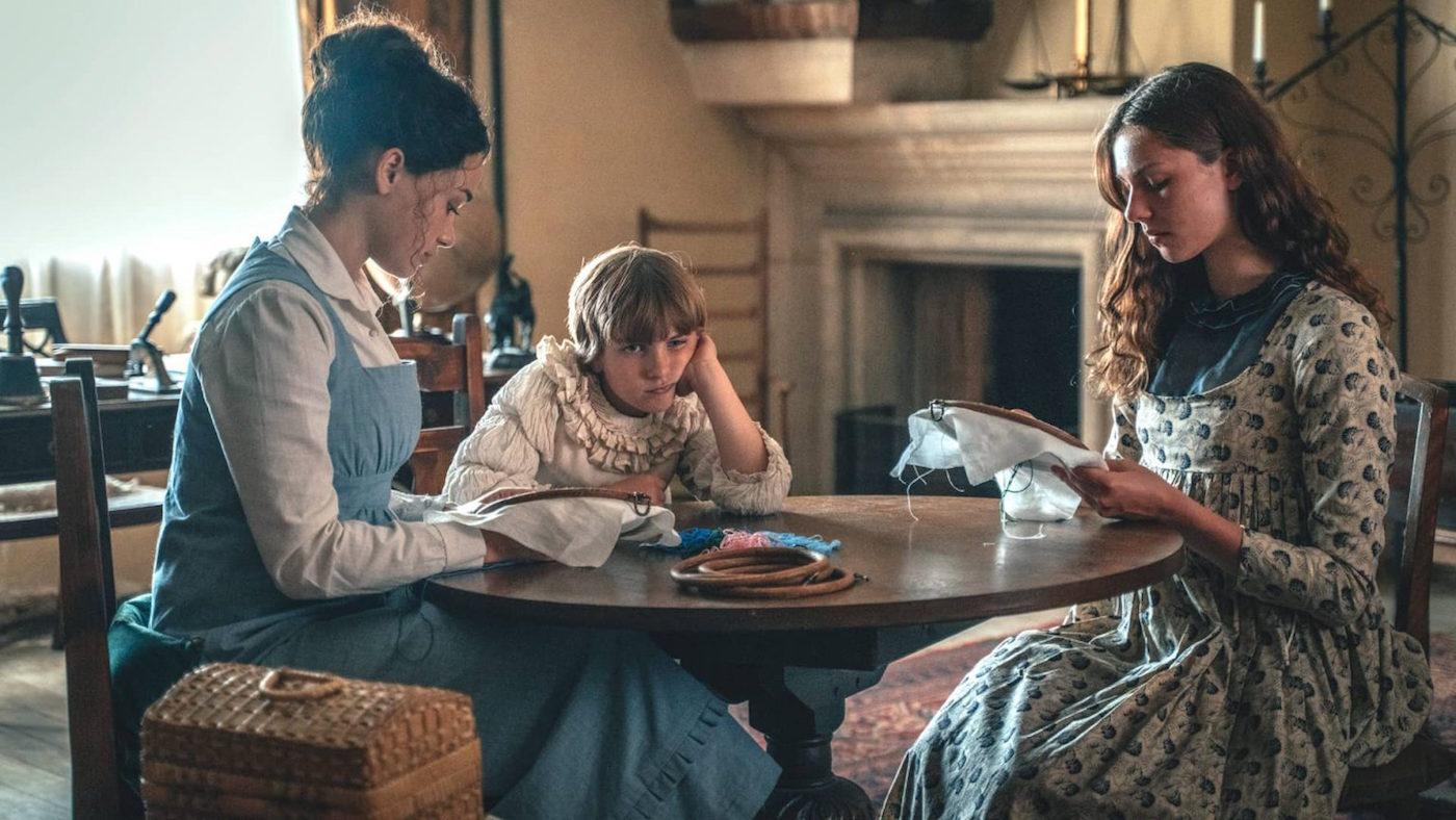 Charlotte with Leonora Colbourne and Augusta Markham. Photo: Masterpiece