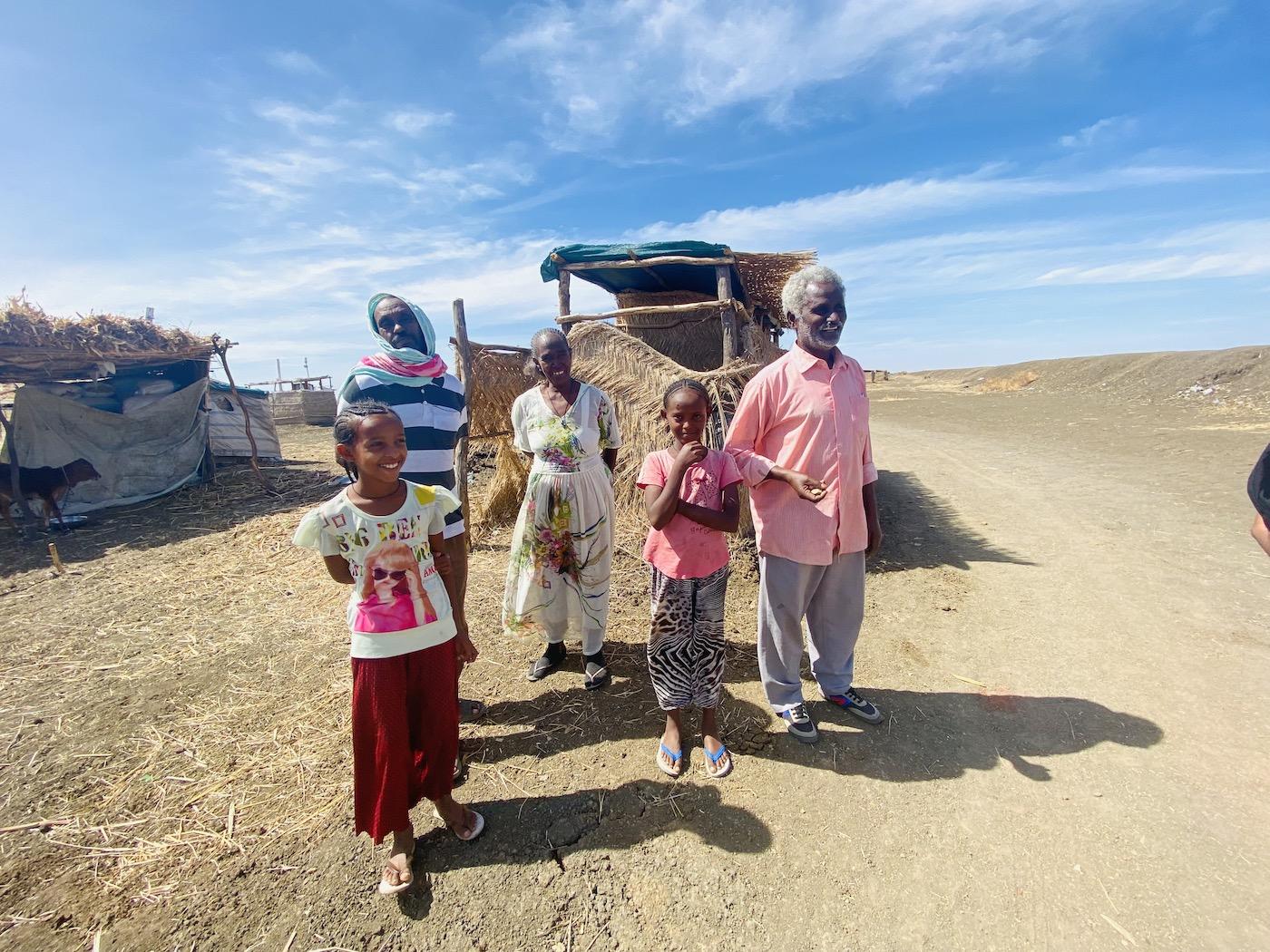 Refugees from Tigray at a camp in Sudan