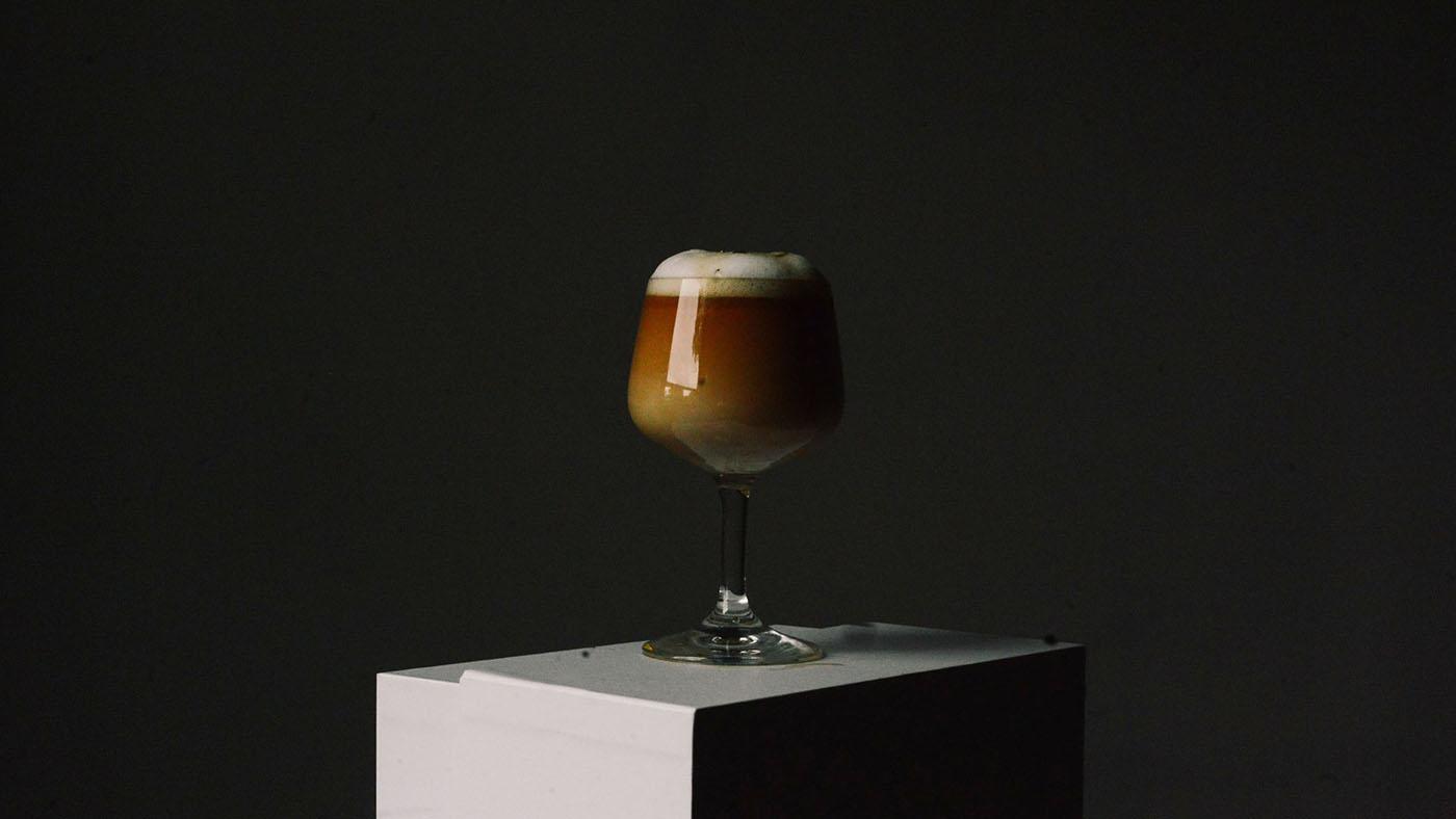 A cup of coffee on a pedestal
